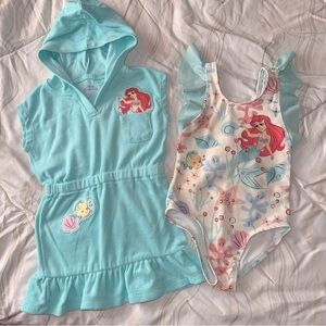 Disney Princess Ariel Swimsuit &‎ Matching Coverup
